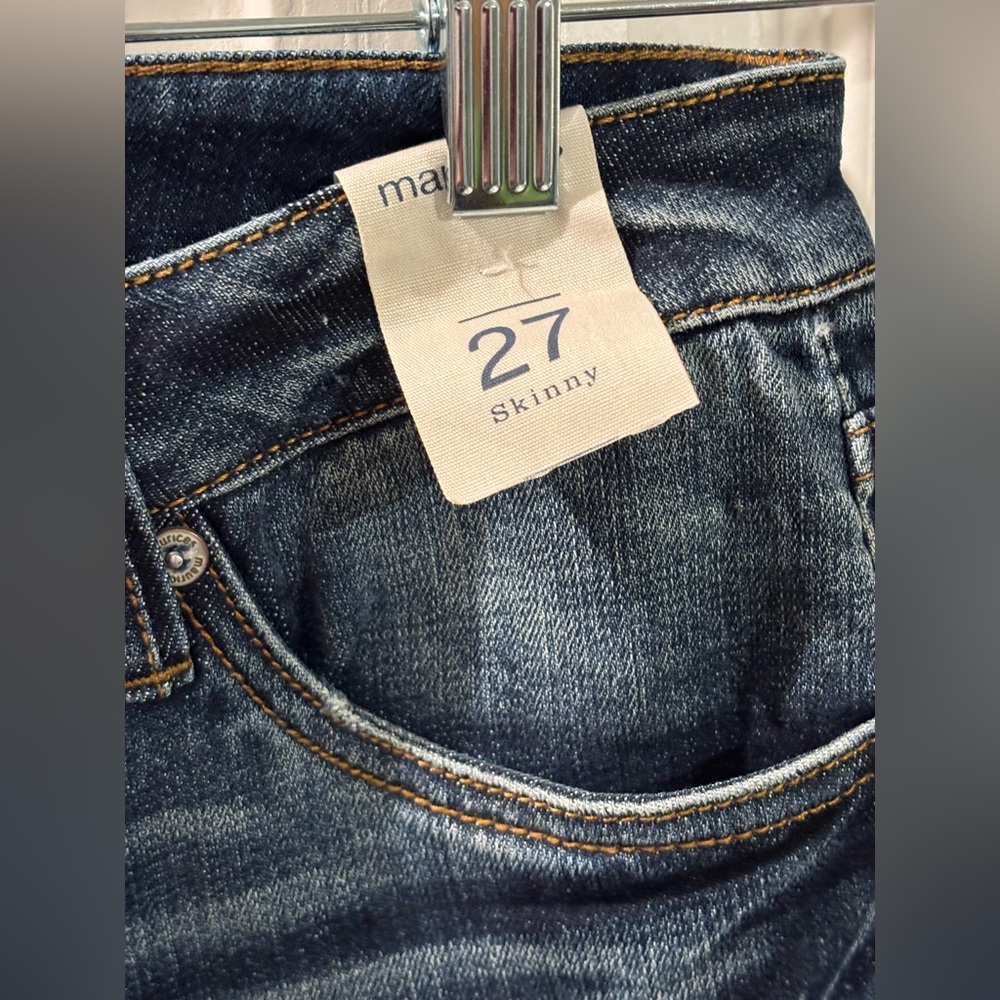Maurices Dark Blue Denim Skinny Jeans NWT - Picture 3 of 5